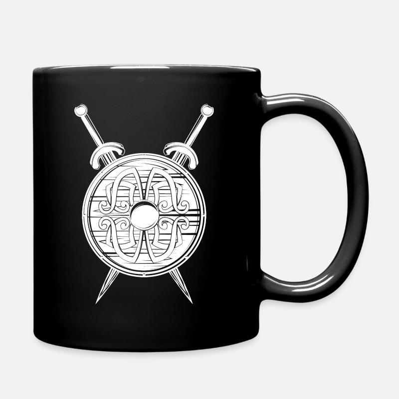 Wikinger Schild Schwerter Berserker nordisch - Tasse einfarbig - Schwarz