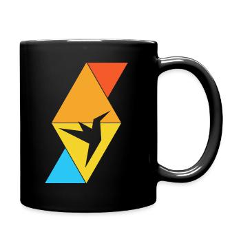 Kolibri - Tasse einfarbig - Schwarz - Rechts