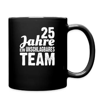 Mariage d’argent | 25 ans d’une équipe imbattable - Mug uni - noir - Droite