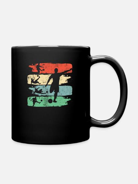 Fußball Fußballer Fussball Retro - Tasse einfarbig - Schwarz