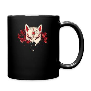 Fuchs Kitsune Japan Manga japanisch Anime - Tasse einfarbig - Schwarz - Rechts
