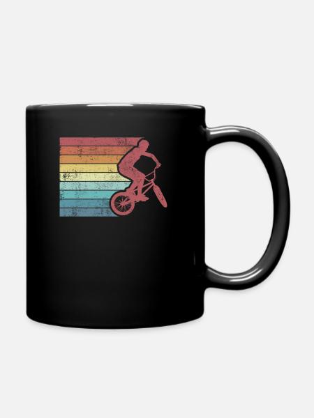 Fahrrad Vintage Retro BMX Shirt Geschenk - Tasse einfarbig - Schwarz