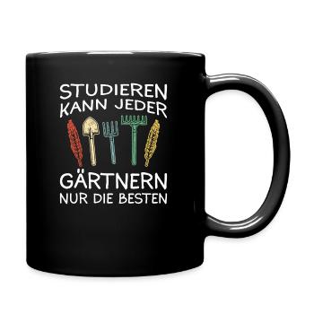 Gärtner Garten Gartenarbeit - Tasse einfarbig - Schwarz - Rechts
