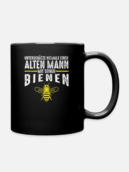 Alter Mann - Bienen Imker | Imkerei Geschenk - Tasse einfarbig - Schwarz