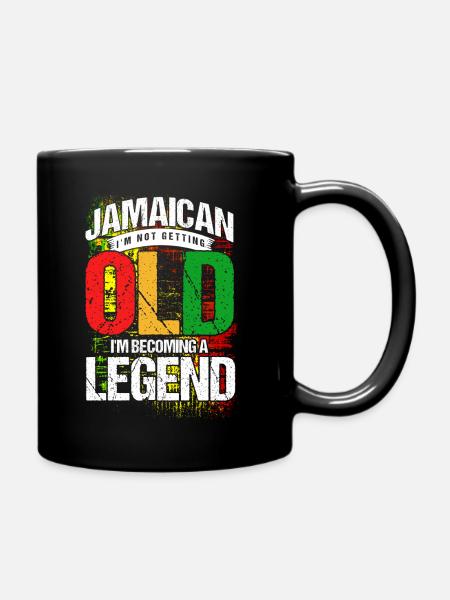 Vintage Rasta Reggae Jamaica Gift - Full Colour Mug - black