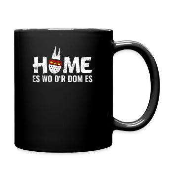 Kölner Köln Dom Rhein Stadt - Tasse einfarbig - Schwarz - Rechts