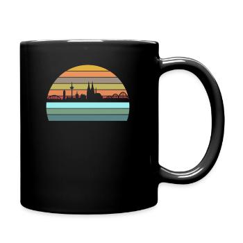 Köln Kölle Cologne Rhein Dom Stadt - Tasse einfarbig - Schwarz - Rechts