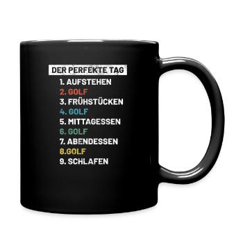 Golf | Golfer Golf Spruch Geschenkidee - Tasse einfarbig - Schwarz - Rechts