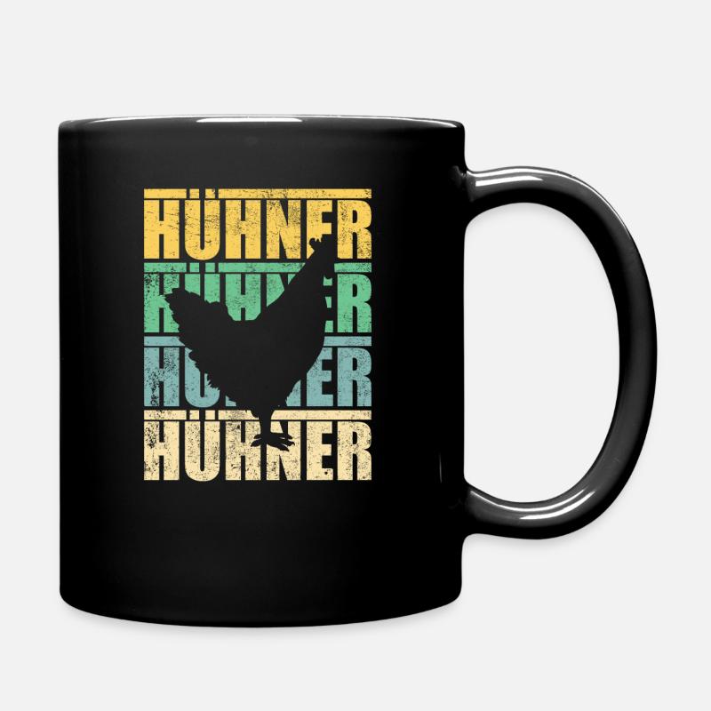 Hühner | Landwirt Bauer Retro Vintage - Tasse einfarbig - Schwarz