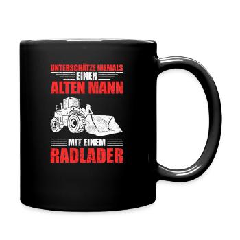 Radlader - Tasse einfarbig - Schwarz - Rechts