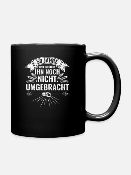 Goldene Hochzeit Lustige Goldene Hochzeit Sprüche - Tasse einfarbig - Schwarz