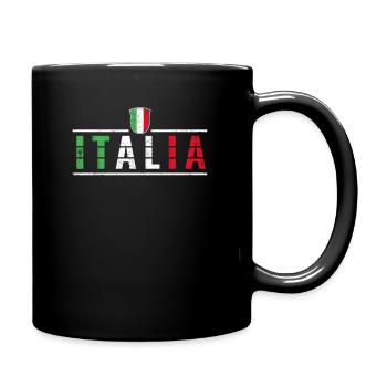 2021 Italien Fußball Trikot Italia - Tasse einfarbig - Schwarz - Rechts