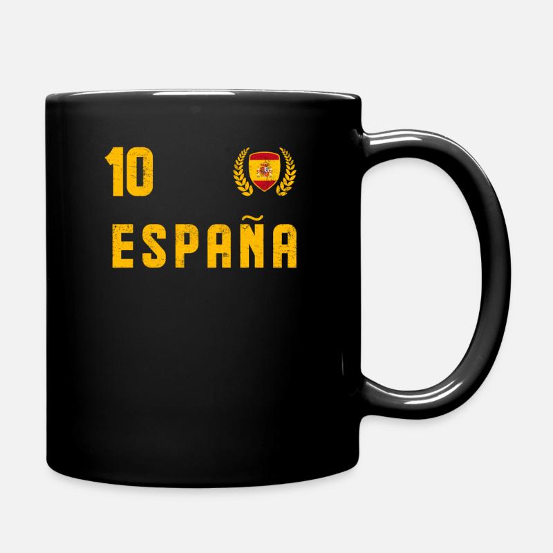 Spanien Spanier Trikot Retro Vintage Fußball - Tasse einfarbig - Schwarz