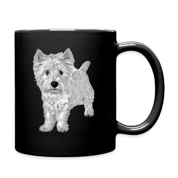 West Highland White Terrier Westie - Mug uni - noir - Droite
