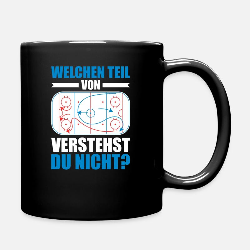 Welchen Teil verstehst du nicht Eishockey Geschenk - Tasse einfarbig - Schwarz