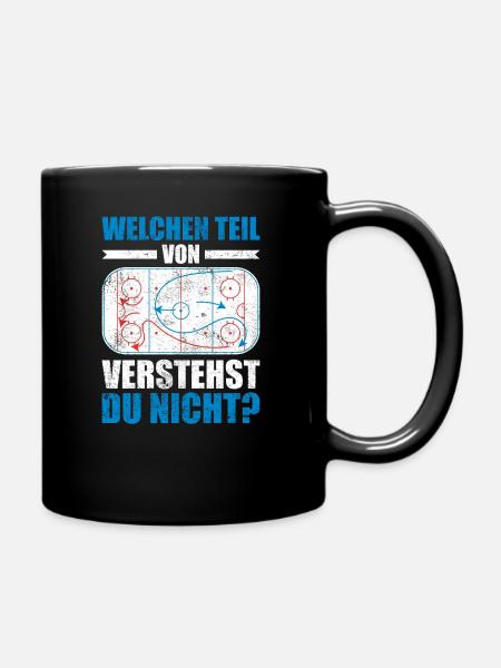 Eishockey Spruch Vintage Geschenk - Tasse einfarbig - Schwarz