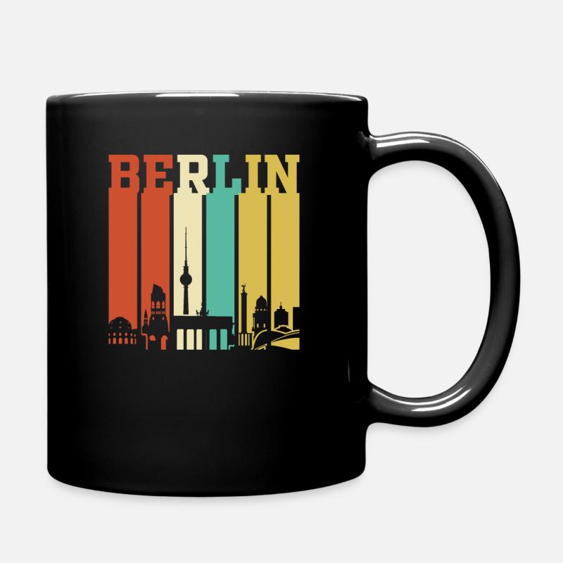 Berlin Berliner Retro Geschenk - Tasse einfarbig - Schwarz