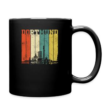 Dortmund Vintage Retro Style - Tasse einfarbig - Schwarz - Rechts