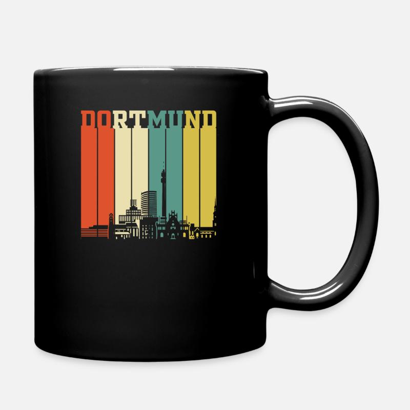 Dortmund Retro - Tasse einfarbig - Schwarz