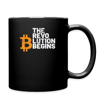 Bitcoin Blockchain Crypto Kryptowährung Geld - Tasse einfarbig - Schwarz - Rechts