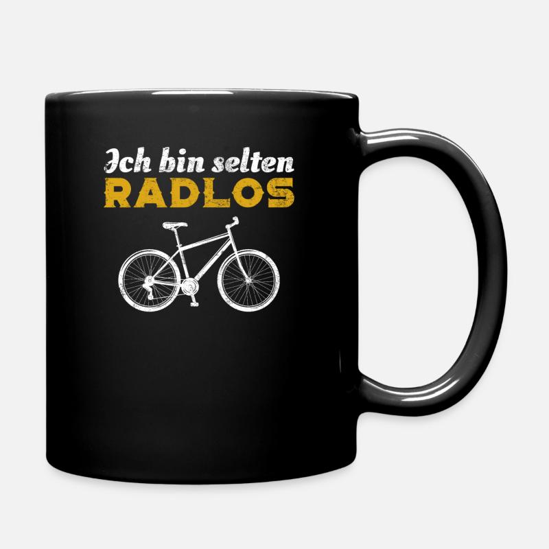 Fahrrad | Ich bin selten Radlos - Tasse einfarbig - Schwarz