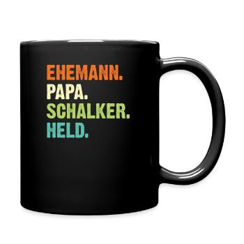Gelsenkirchen Schalke Papa Vater Vatertag Geschenk - Tasse einfarbig - Schwarz - Rechts