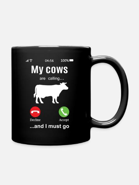 Kuh Kühe lustig Landwirt Fun Geschenkidee Kuhstall - Ensfarvet krus - sort