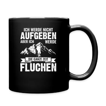 Wandern & Berge - Lustige Sprüche zum Wandern - Tasse einfarbig - Schwarz - Rechts