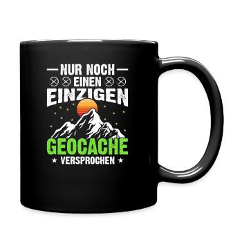 Geocache Geocaching Sprüche - Tasse einfarbig - Schwarz - Rechts