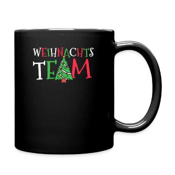 Weihnachten | Weihnachts Team - Tasse einfarbig - Schwarz - Rechts