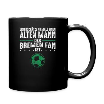 Bremen Fan Fußballfan Fanclub Männer Geschenk - Tasse einfarbig - Schwarz - Rechts