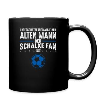 Schalke Fan Fußball Mannschaft Männer Geschenkidee - Tasse einfarbig - Schwarz - Rechts
