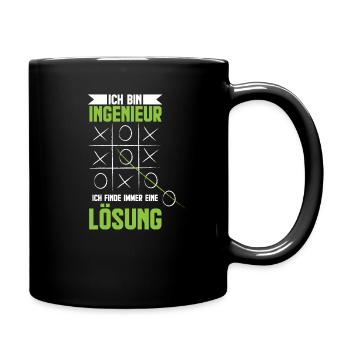 Ingenieur Engineer Beruf Job Karriere Spruch - Tasse einfarbig - Schwarz - Rechts