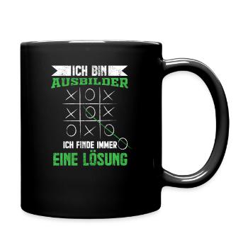 Ausbilder | Lustige Sprüche Job Abschluss Geschenk - Tasse einfarbig - Schwarz - Rechts