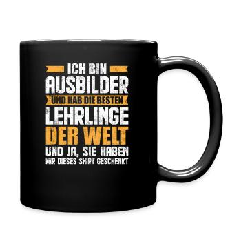 Ausbilder Jubiläum Geschenk - Tasse einfarbig - Schwarz - Rechts