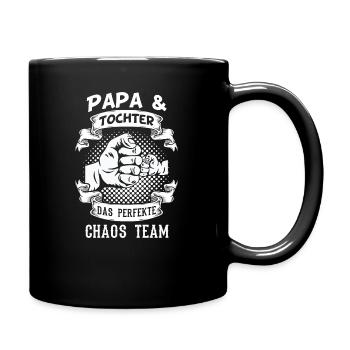 Papa & Tochter - Tasse einfarbig - Schwarz - Rechts