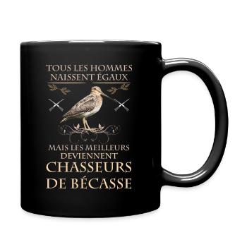 Chasse becasse homme humour bécassier de France - Mug uni - noir - Droite
