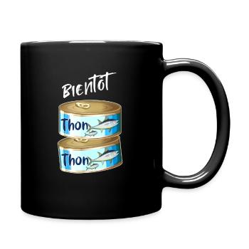 Tonton bientôt tonton future naissance neveu niece - Mug uni - noir - Droite