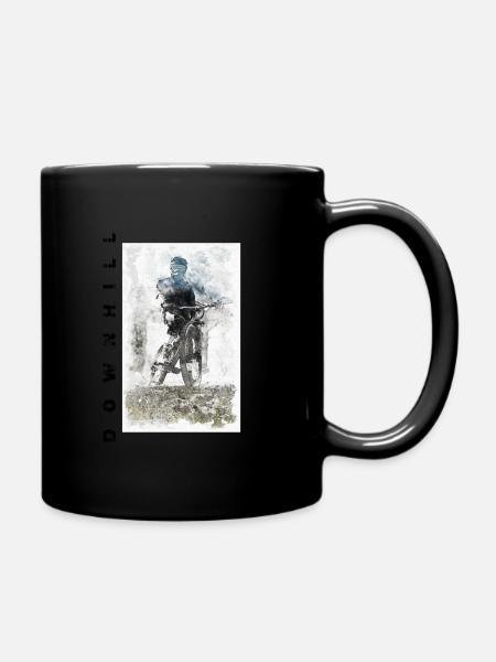 DOWNHILL - Full Colour Mug - black