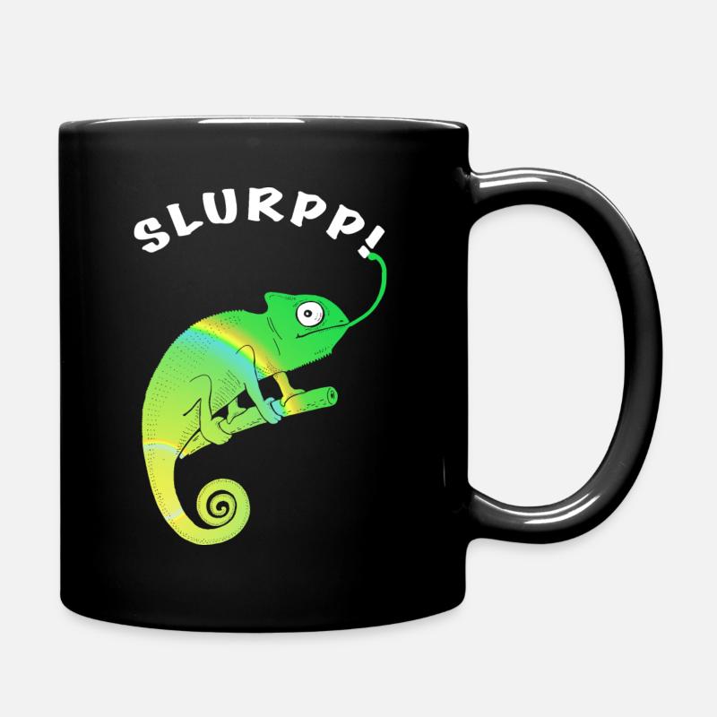 Chamäleon SLURPP - Tasse einfarbig - Schwarz