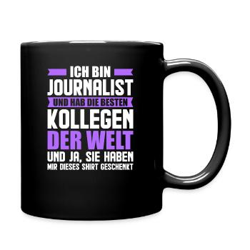 Journalist Journalismus Reporter Zeitung - Tasse einfarbig - Schwarz - Rechts