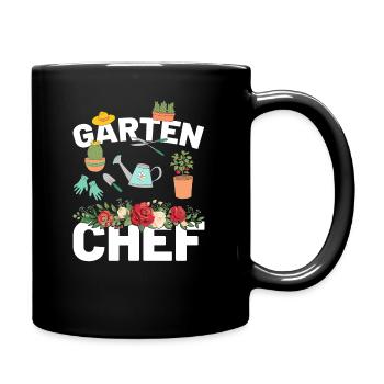 Gartenchef Gärtner Gartenarbeit Hobby Garten - Tasse einfarbig - Schwarz - Rechts