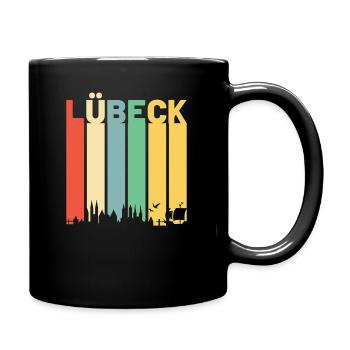 Lübeck - Tasse einfarbig - Schwarz - Rechts