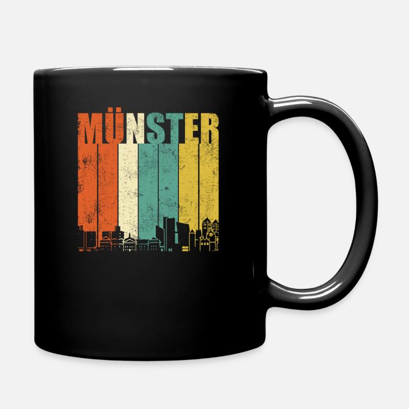 Münster | Retro Vintage Style - Tasse einfarbig - Schwarz