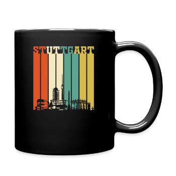 Stuttgart | Stuttgart Geschenk Skyline - Tasse einfarbig - Schwarz - Rechts