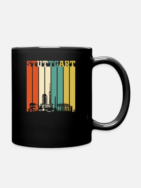 Stuttgart | Stuttgart Geschenk Skyline - Tasse einfarbig - Schwarz