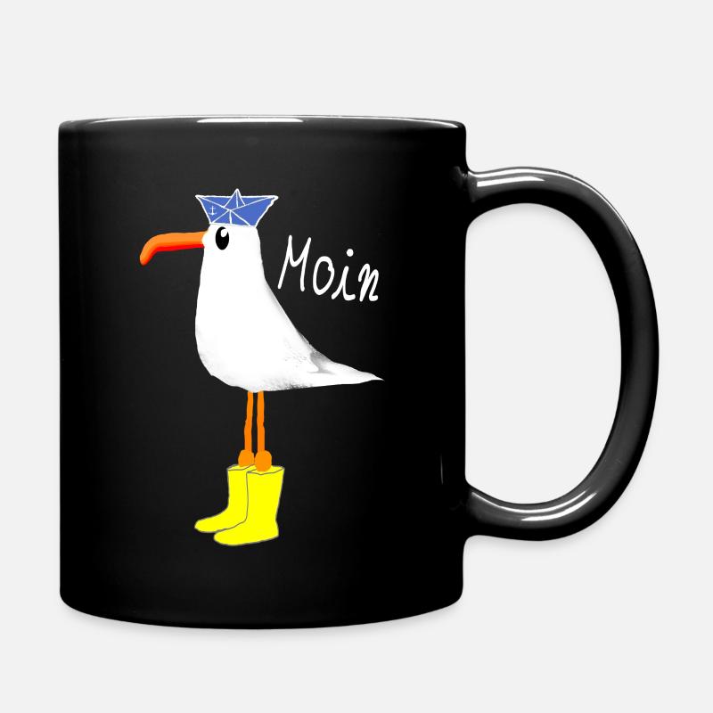 Moin Möwe Küste - Tasse einfarbig - Schwarz