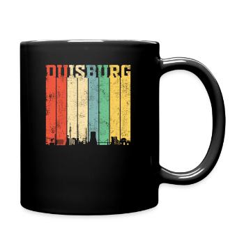 Duisburg | Retro Vintage - Tasse einfarbig - Schwarz - Rechts
