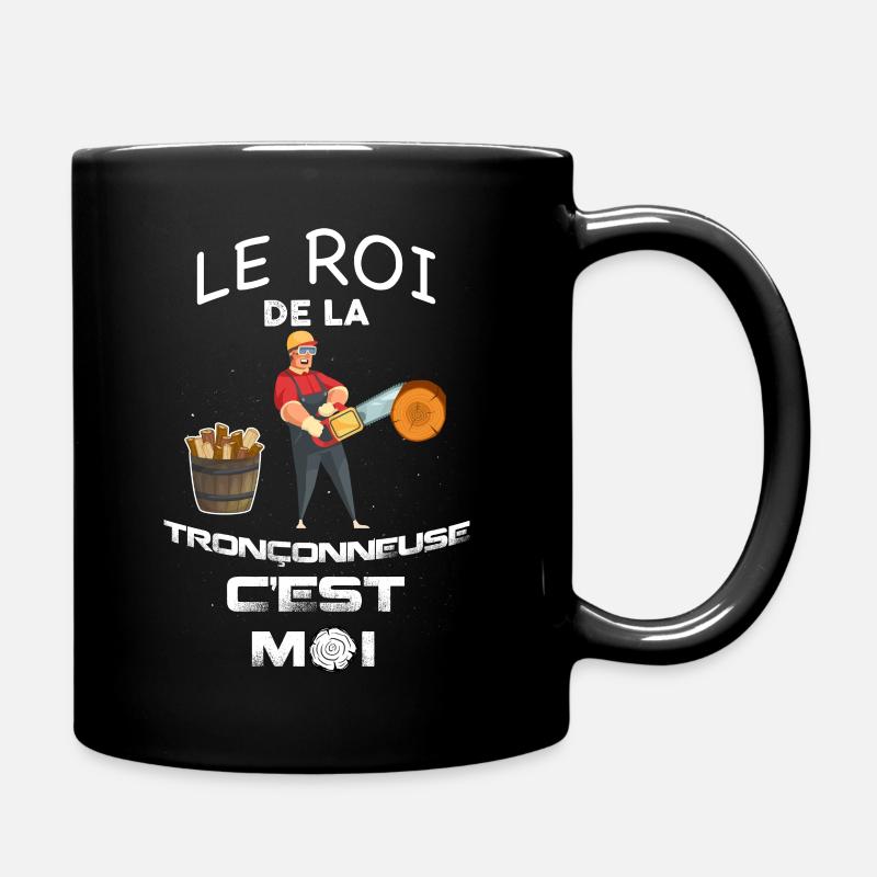 Papa roi de la tronçonneuse cadeau métier fôret - Mug uni - noir