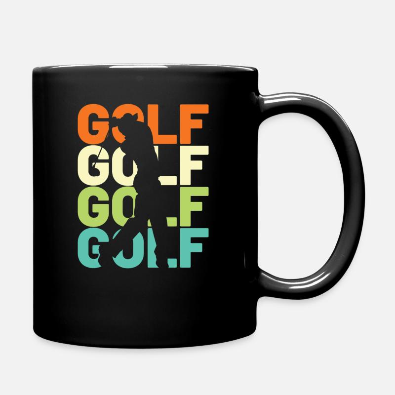 Golf Golfer Retro - Tasse einfarbig - Schwarz